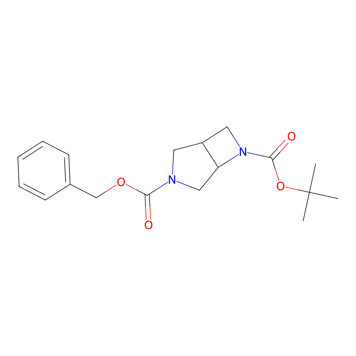 3-Benzyl 6-tert-butyl 3,6-diazabicyclo[3.2.0]heptane-3,6-dicarboxylate molecular structure, CAS 370880-79-8