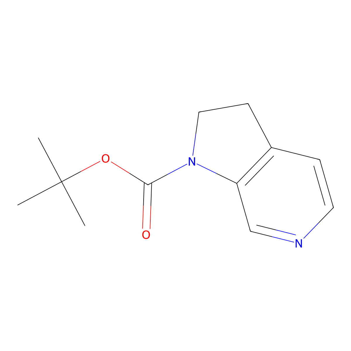 tert-Butyl 2,3-dihydro-1H-pyrrolo[2,3-c]pyridine-1-carboxylate molecular structure, CAS 370880-83-4