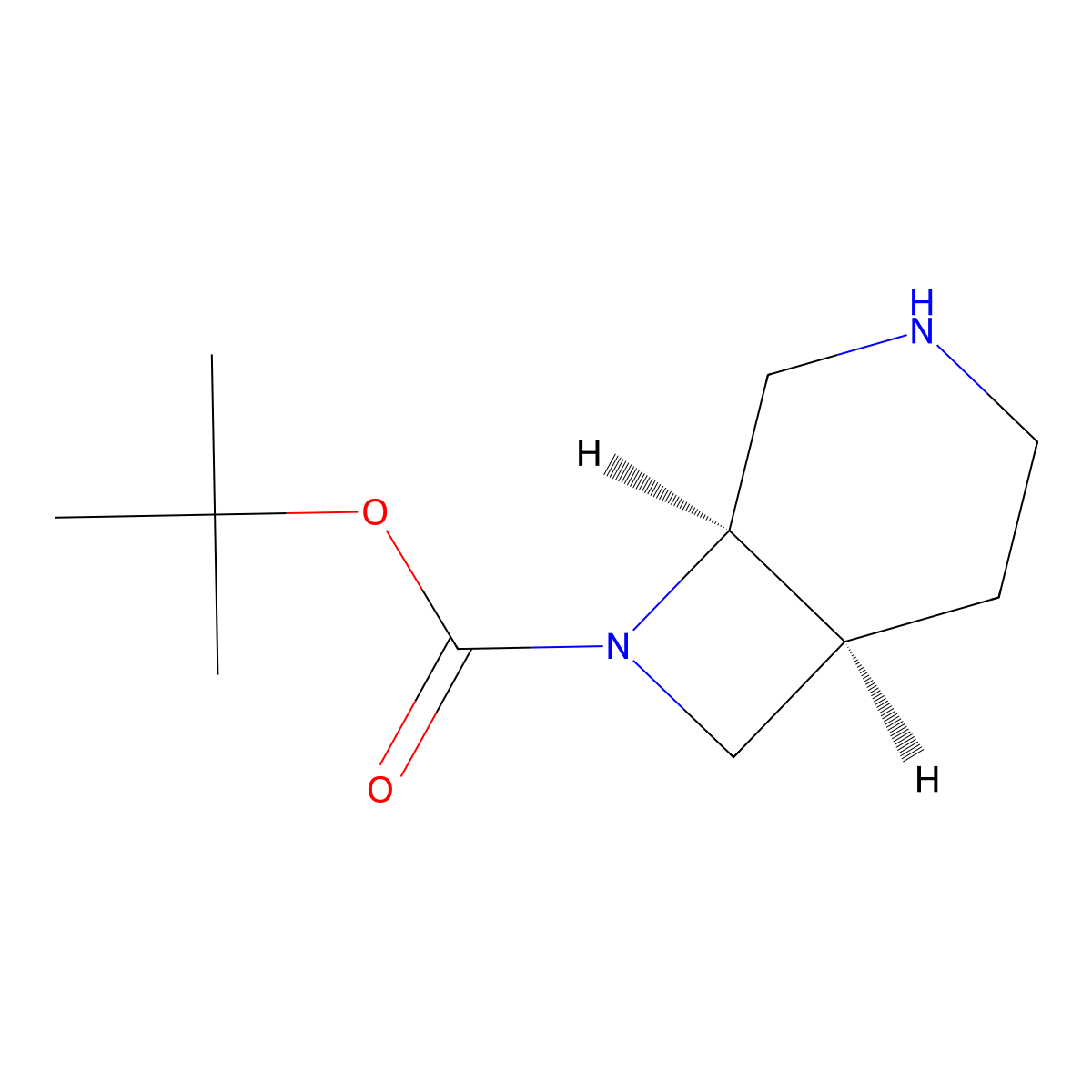 rac-tert-butyl (1R,6S)-3,8-diazabicyclo(4.2.0)octane-8-carboxylate molecular structure, CAS 370881-00-8