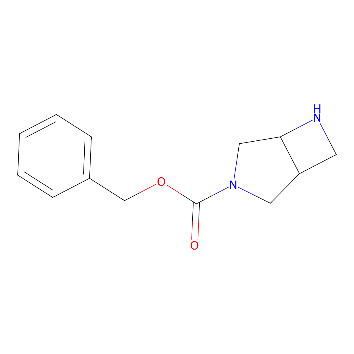 cis-3,6-Diazabicyclo[3.2.0]heptane-3-carboxylic acid benzyl ester molecular structure, CAS 370881-68-8