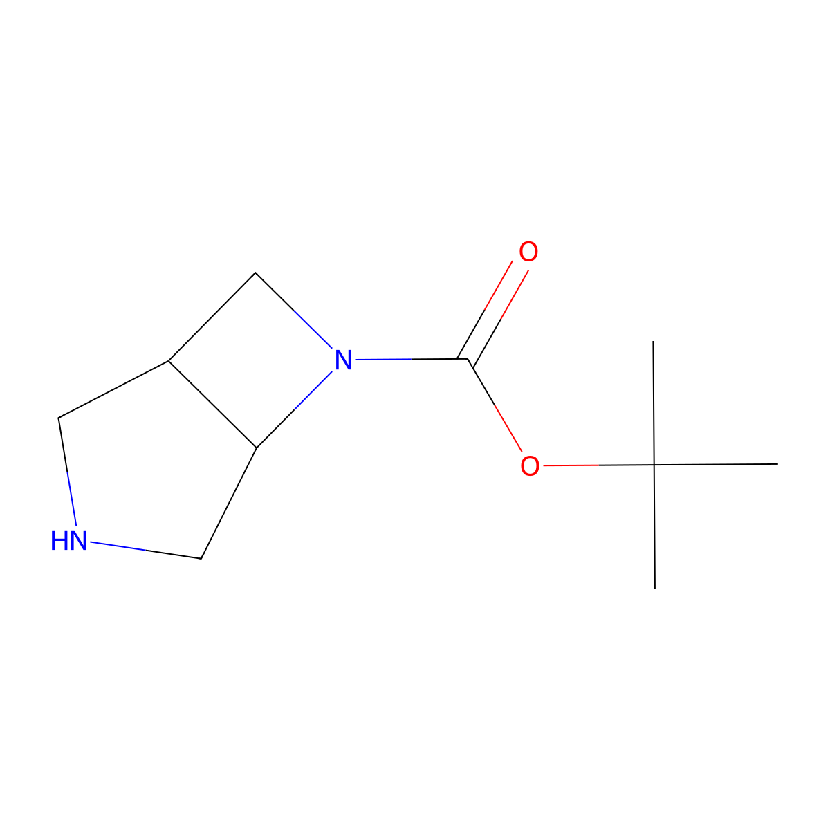 Tert-butyl (1s,5r)-3,6-diazabicyclo[3.2.0]heptane-6-carboxylate molecular structure, CAS 370882-66-9