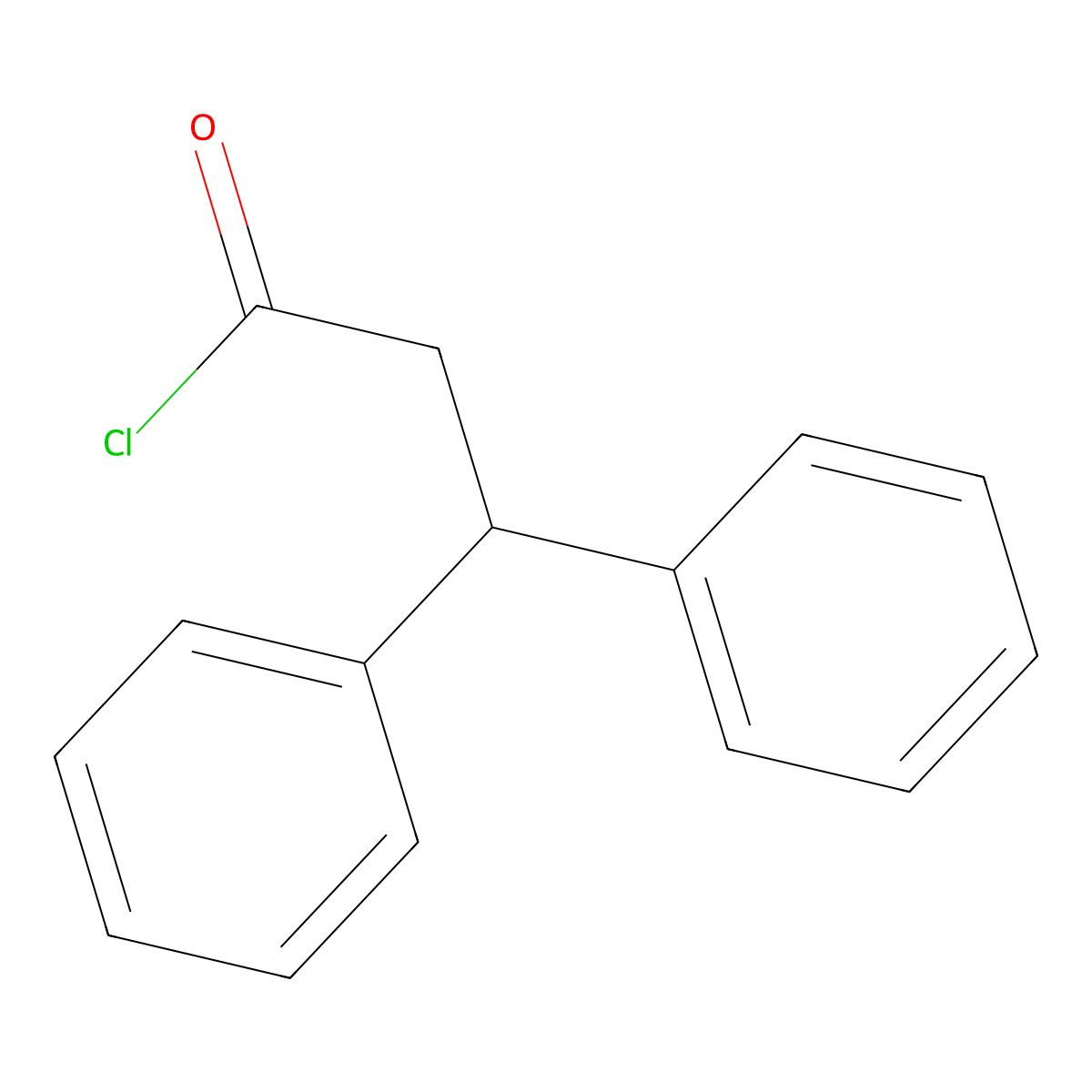 3,3-Diphenylpropionyl chloride molecular structure, CAS 37089-77-3