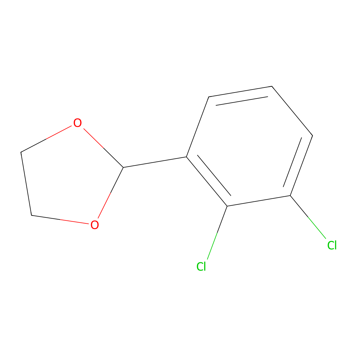 2-(2,3-Dichlorophenyl)-1,3-dioxolane molecular structure, CAS 370890-60-1