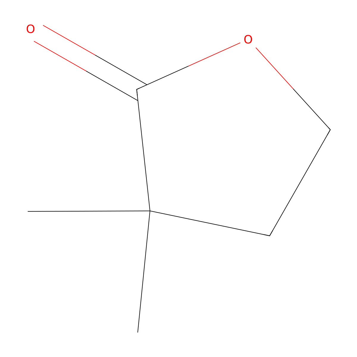 2,2-Dimethyl-4-butyrolactone molecular structure, CAS 3709-08-8