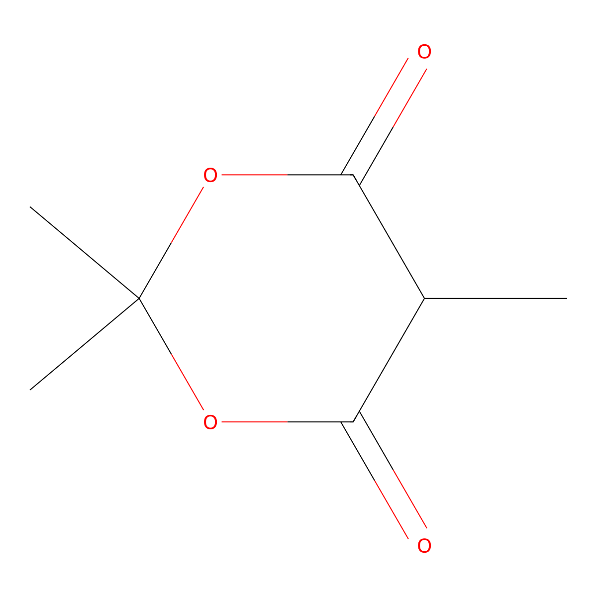 2,2,5-Trimethyl-1,3-dioxane-4,6-dione molecular structure, CAS 3709-18-0