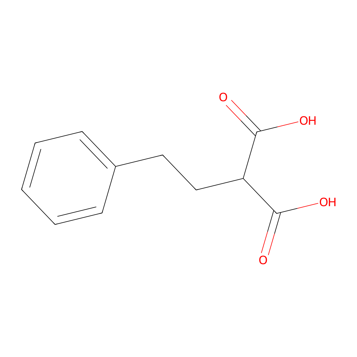 2-(2-Phenylethyl)malonic acid molecular structure, CAS 3709-21-5