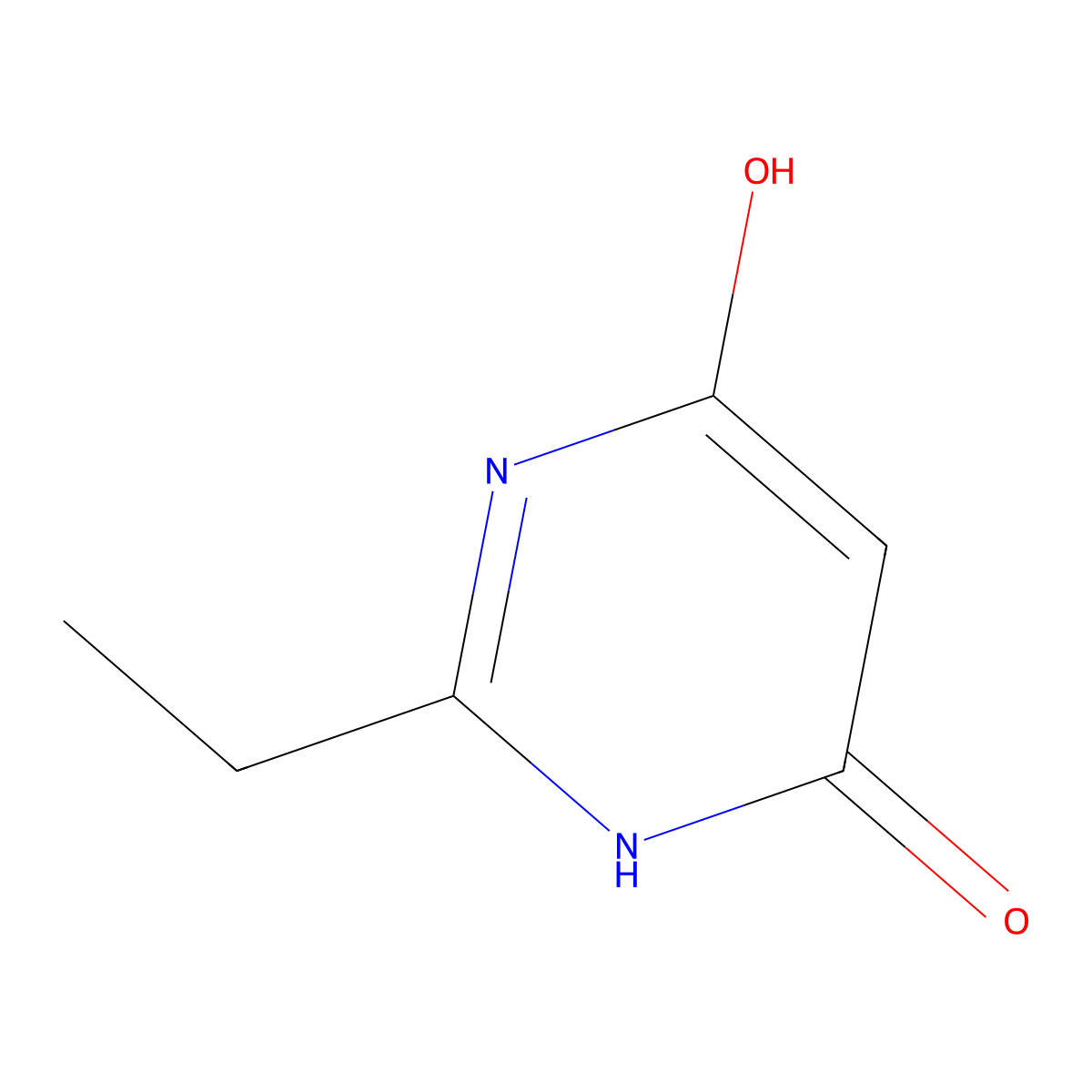 2-Ethyl-4,6-dihydroxypyrimidine molecular structure, CAS 3709-98-6