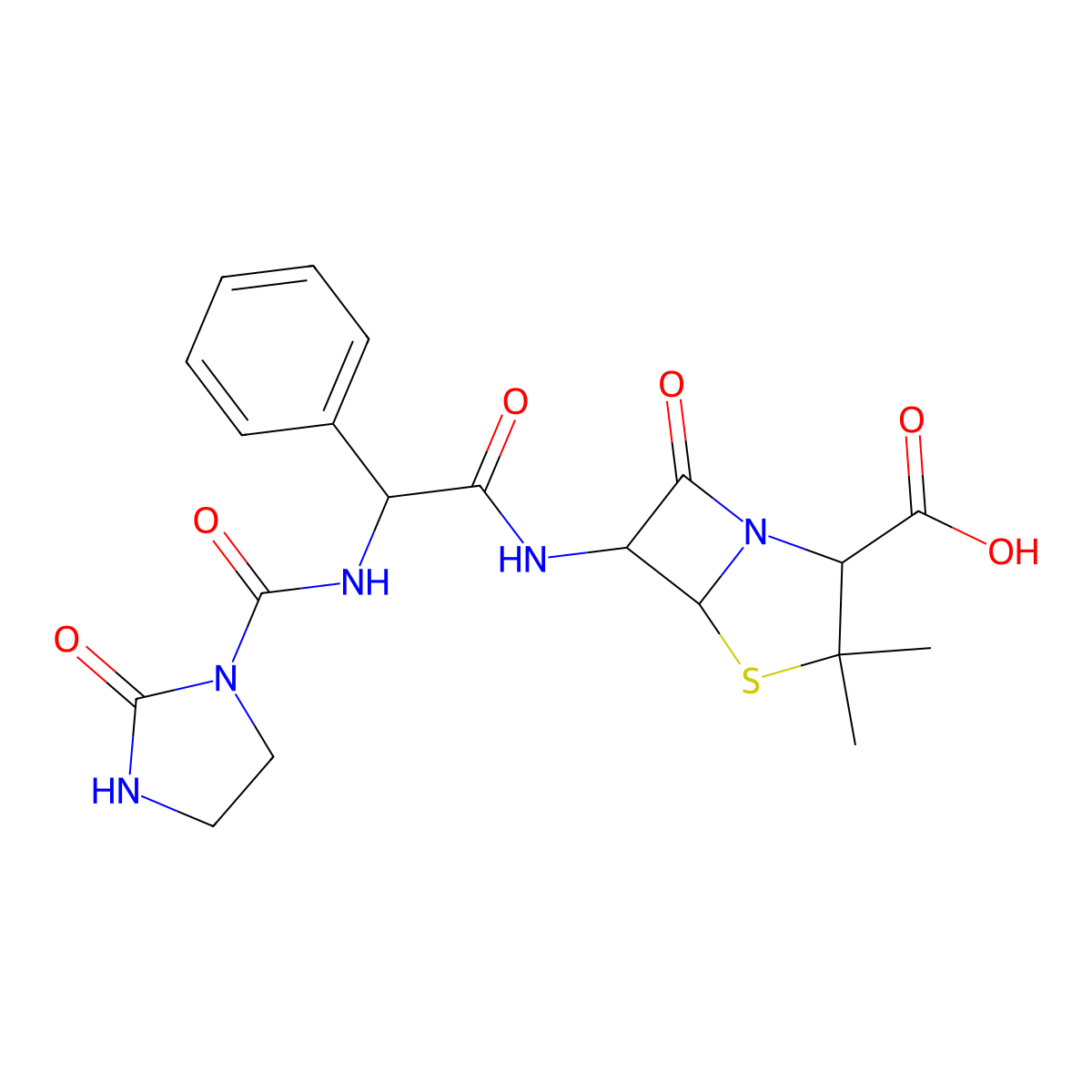 Azlocillin molecular structure, CAS 37091-66-0
