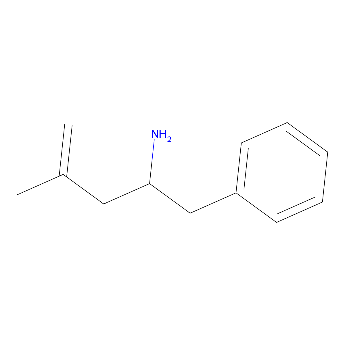 4-Methyl-1-phenylpent-4-en-2-amine molecular structure, CAS 37092-78-7
