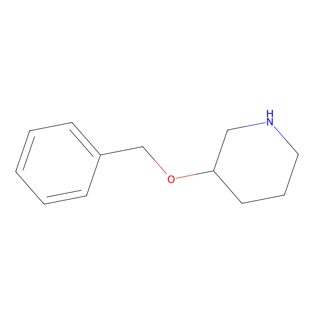 3-(Benzyloxy)piperidine molecular structure, CAS 37098-74-1