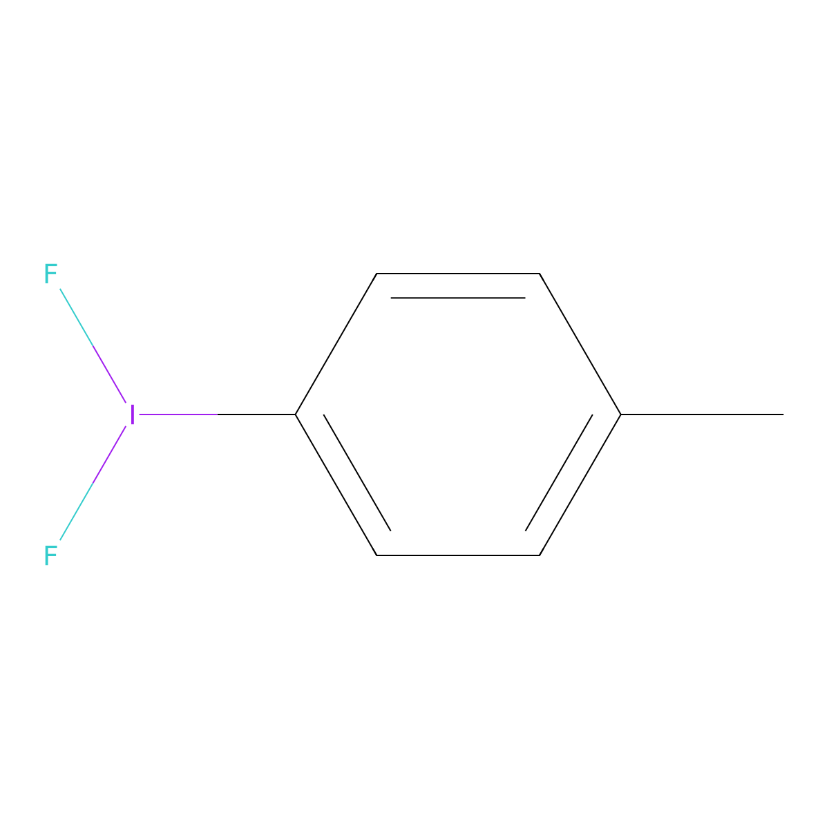 4-Iodotoluene difluoride molecular structure, CAS 371-11-9
