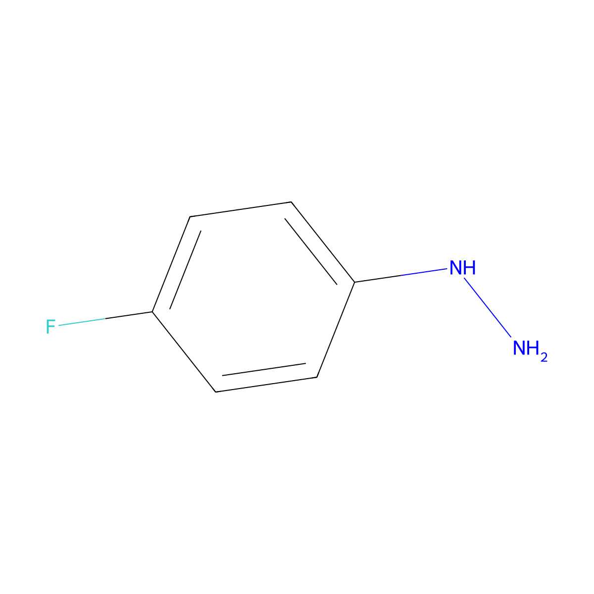 (4-Fluorophenyl)hydrazine molecular structure, CAS 371-14-2
