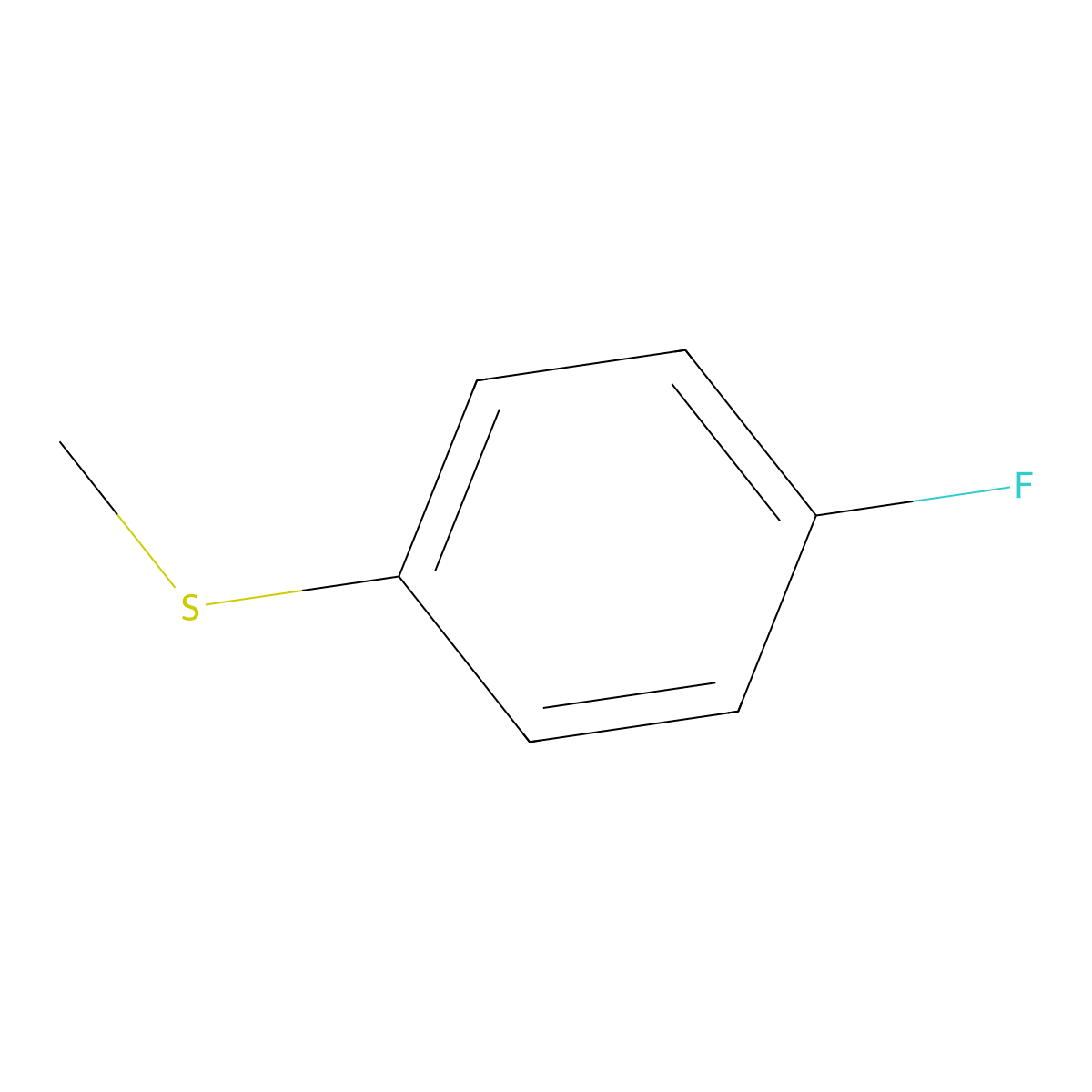 1-Fluoro-4-(methylthio)benzene molecular structure, CAS 371-15-3