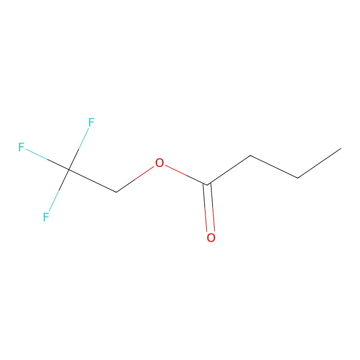 2,2,2-Trifluoroethyl butanoate molecular structure, CAS 371-27-7