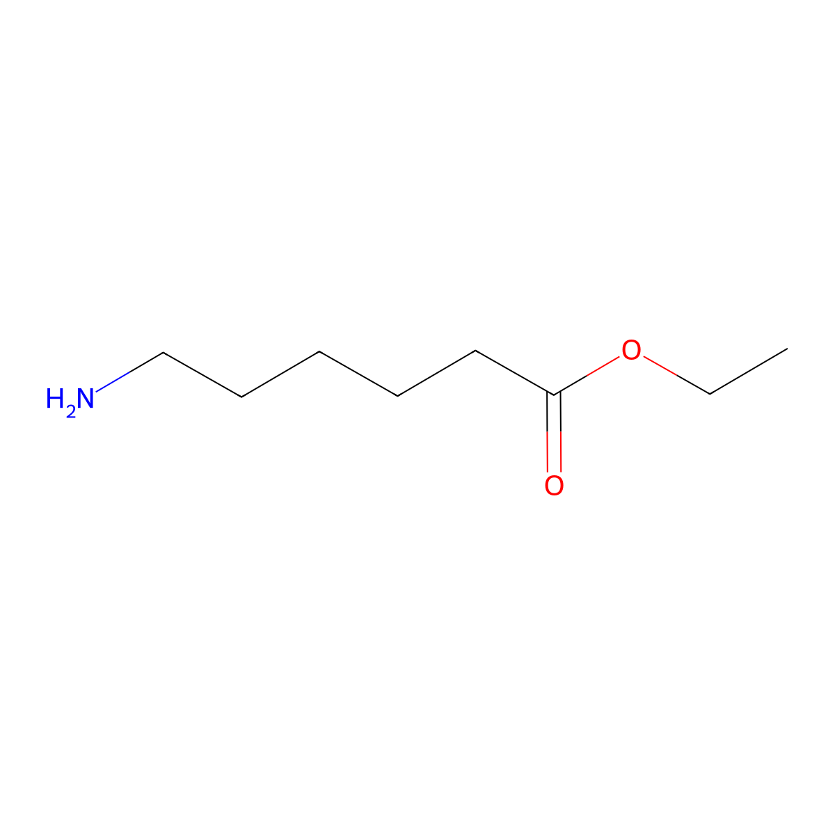 Ethyl 6-aminohexanoate molecular structure, CAS 371-34-6