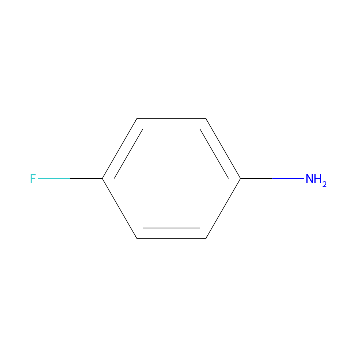 4-Fluoroaniline molecular structure, CAS 371-40-4