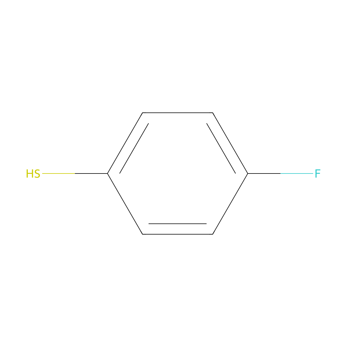 4-Fluorothiophenol molecular structure, CAS 371-42-6