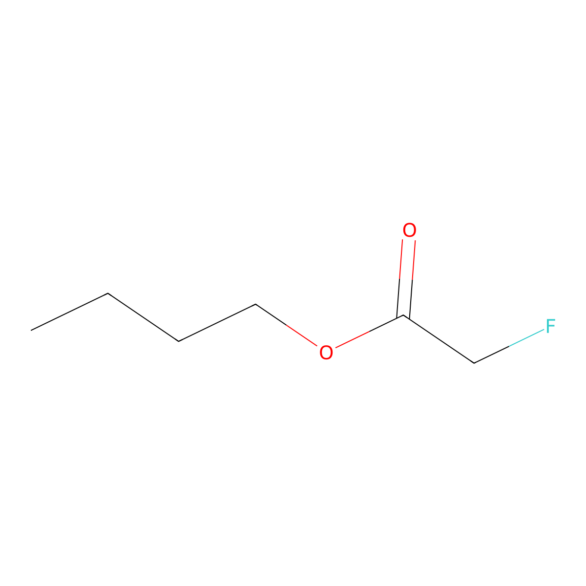 Butyl fluoroacetate molecular structure, CAS 371-49-3
