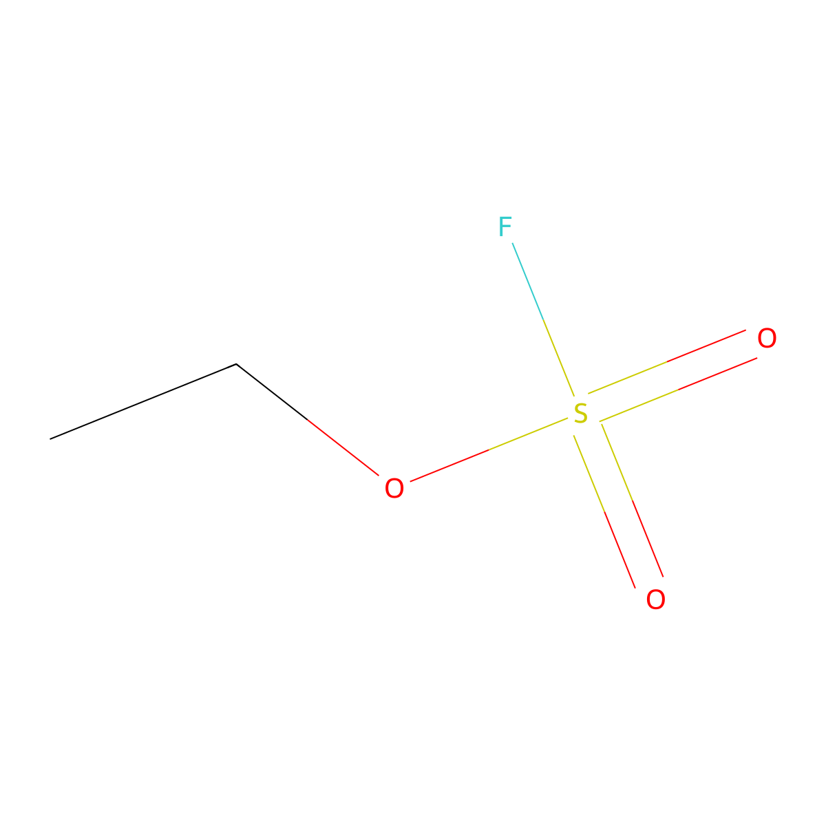 Fluorosulfuric acid, ethyl ester molecular structure, CAS 371-69-7