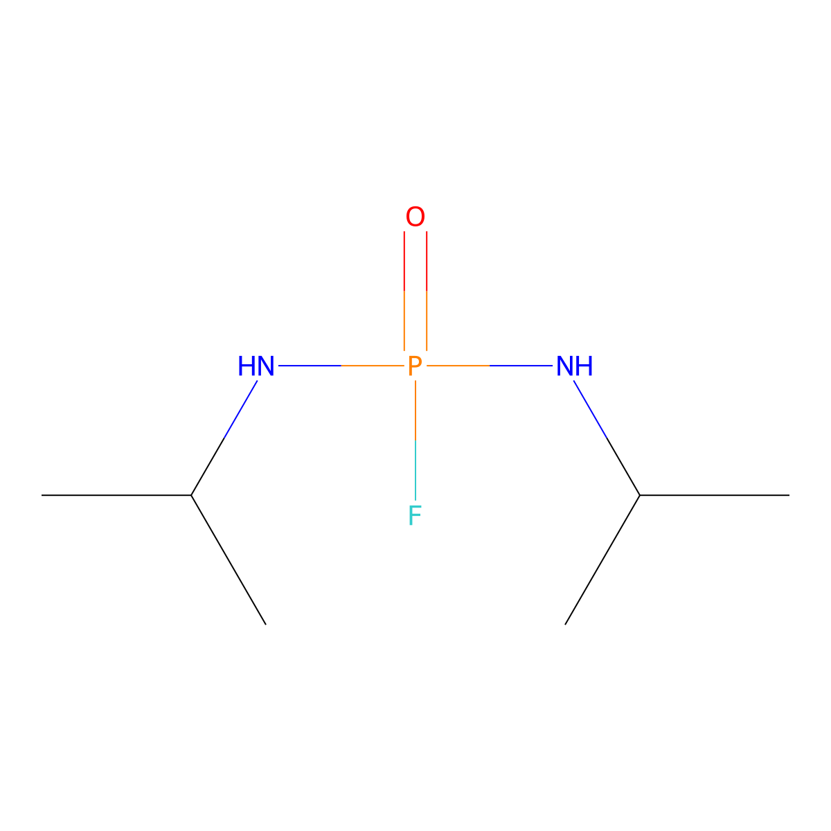Mipafox molecular structure, CAS 371-86-8