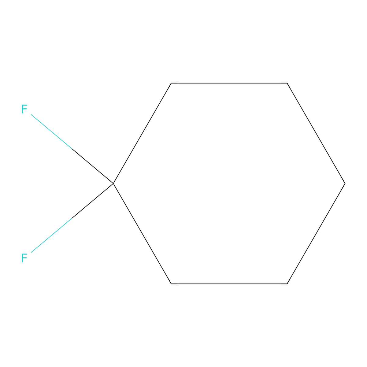 1,1-Difluorocyclohexane molecular structure, CAS 371-90-4