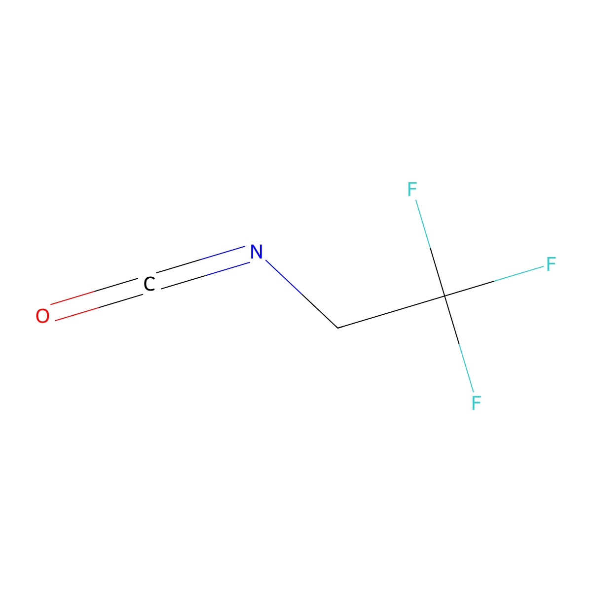 1,1,1-Trifluoro-2-isocyanatoethane molecular structure, CAS 371-92-6