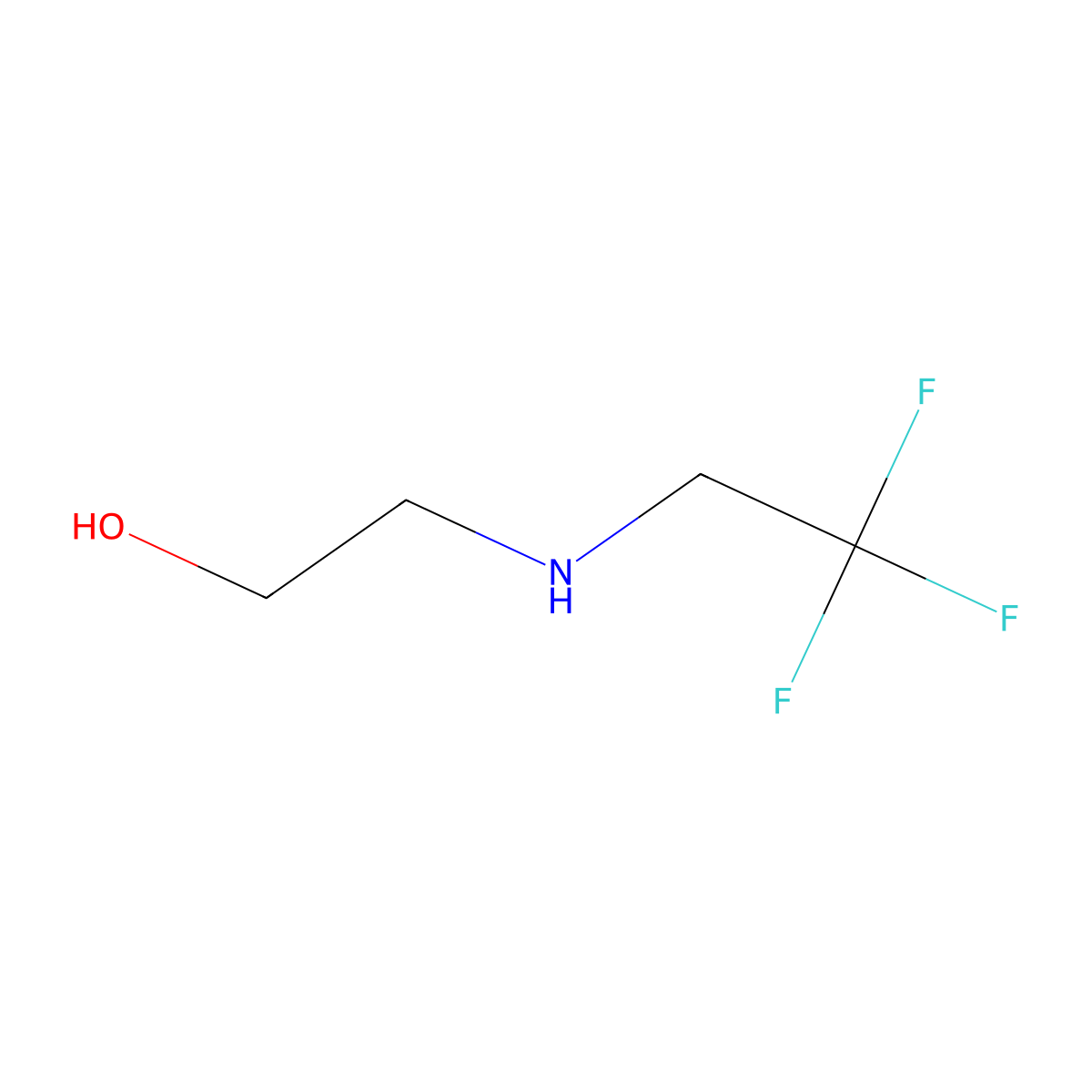 2-[(2,2,2-Trifluoroethyl)amino]ethan-1-ol molecular structure, CAS 371-99-3