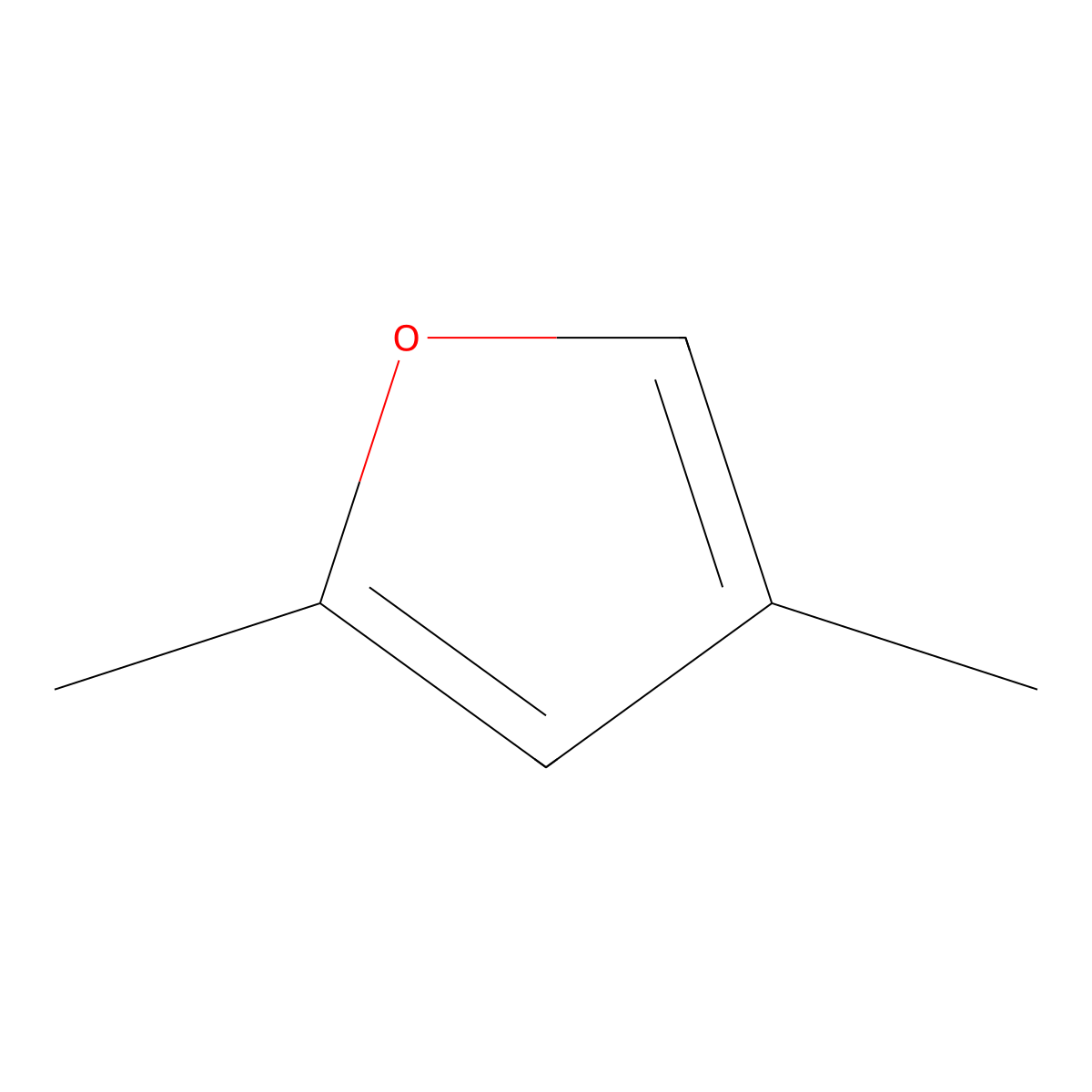 2,4-Dimethylfuran molecular structure, CAS 3710-43-8