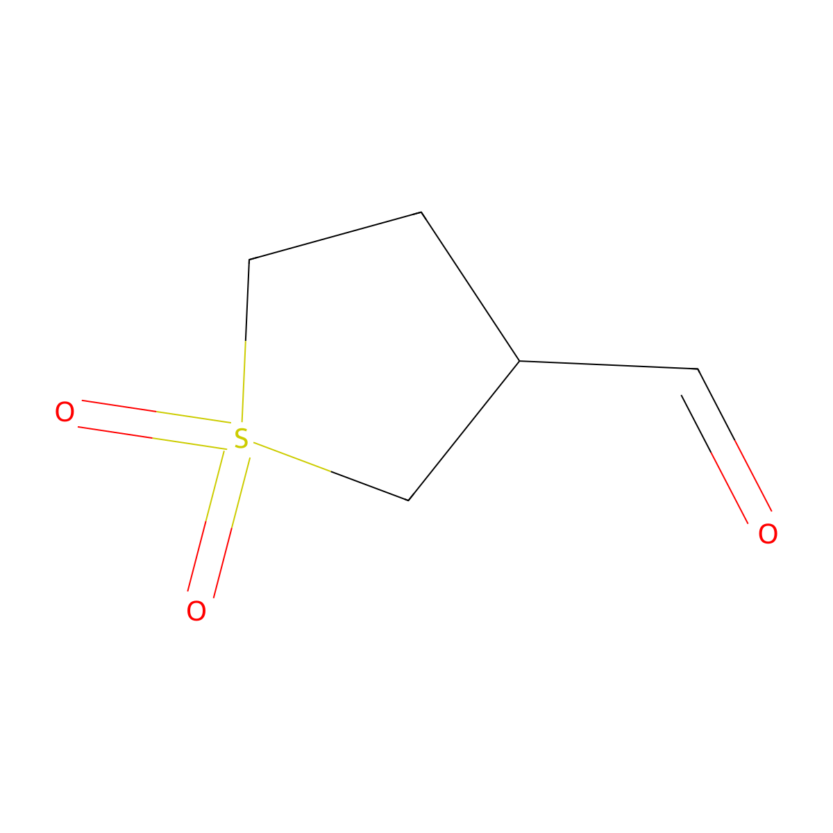 1,1-Dioxo-1lambda6-thiolane-3-carbaldehyde molecular structure, CAS 3710-76-7