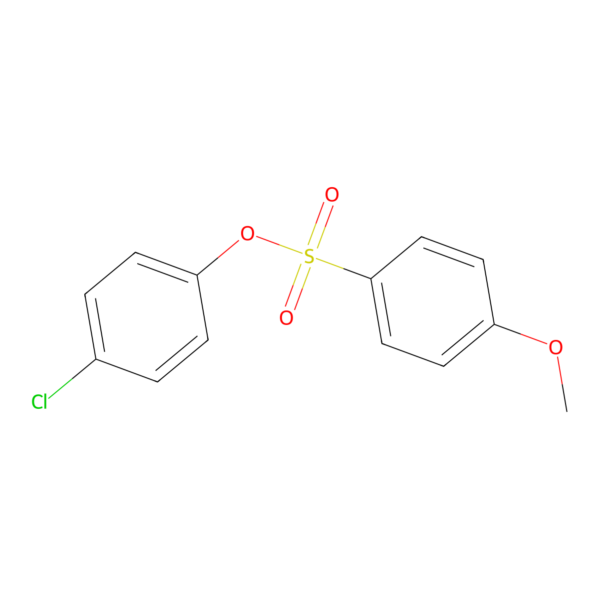 4-Chlorophenyl 4-methoxybenzenesulfonate molecular structure, CAS 37100-90-6