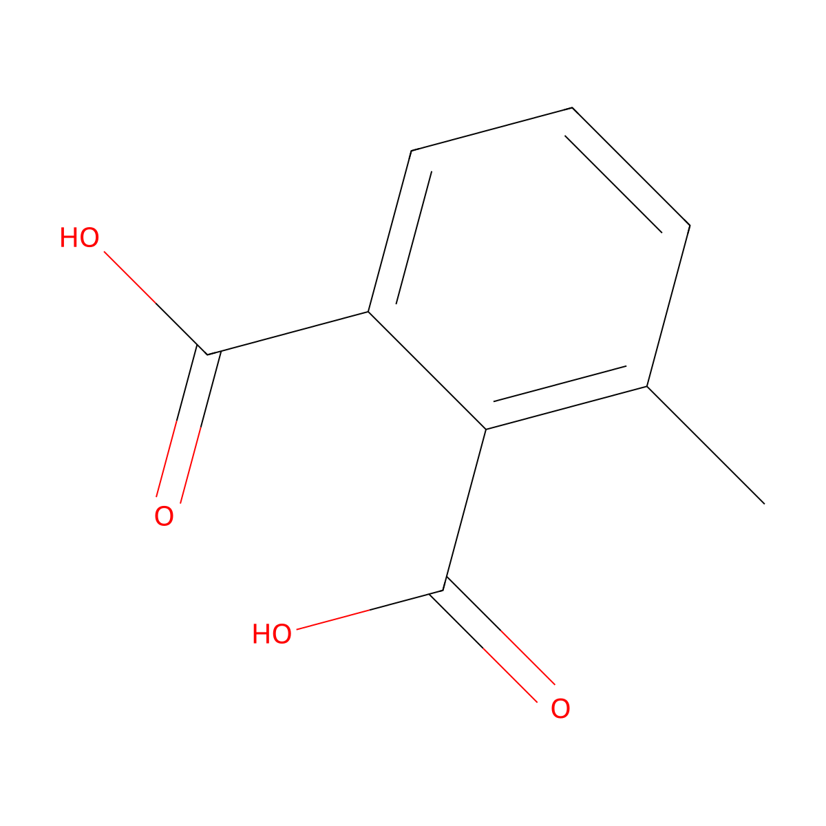 3-Methylbenzene-1,2-dicarboxylic acid molecular structure, CAS 37102-74-2