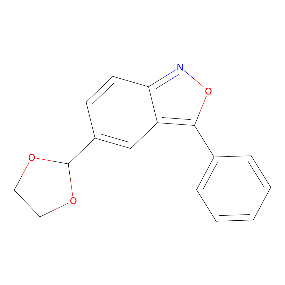 5-(1,3-Dioxolan-2-yl)-3-phenyl-2,1-benzoxazole molecular structure, CAS 37104-08-8