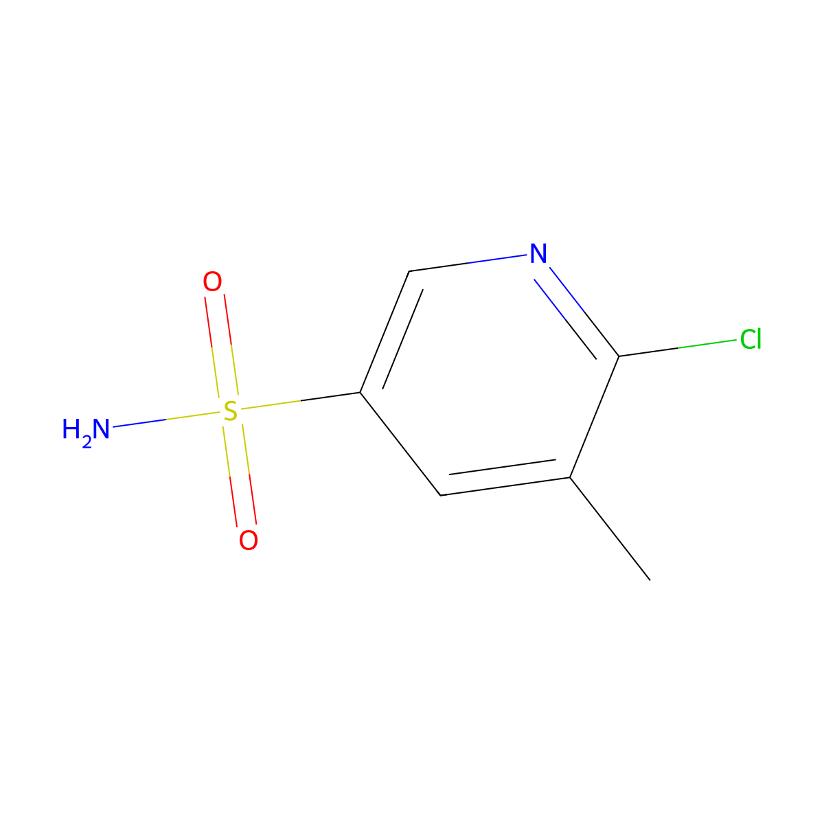 6-Chloro-5-methylpyridine-3-sulfonamide molecular structure, CAS 37105-11-6