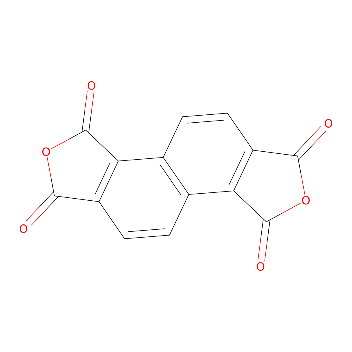 Naphtho(1,2-c:5,6-c')difuran-1,3,6,8-tetraone molecular structure, CAS 3711-03-3