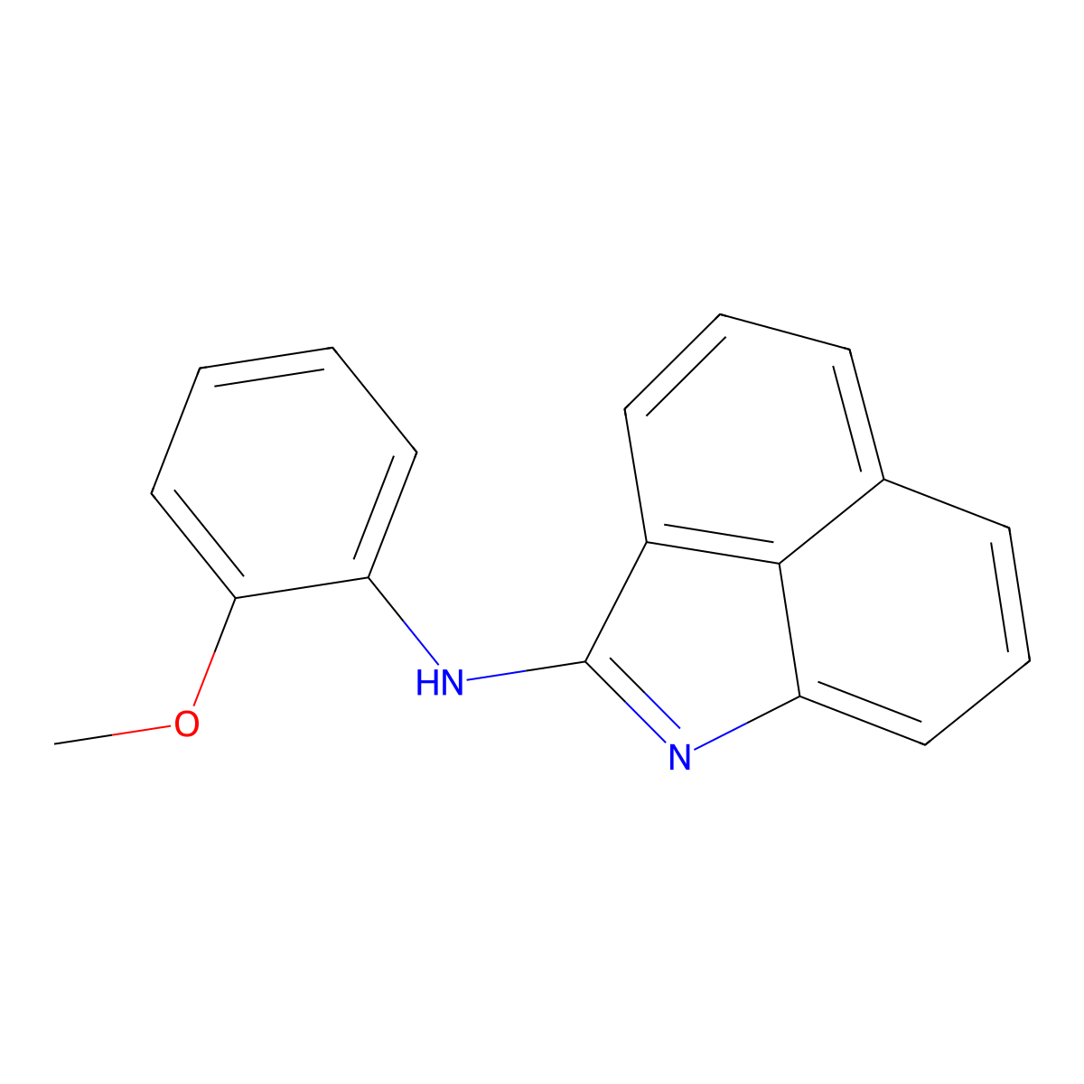 Benzo[cd]indol-2-yl-(2-methoxy-phenyl)-amine molecular structure, CAS 371116-32-4