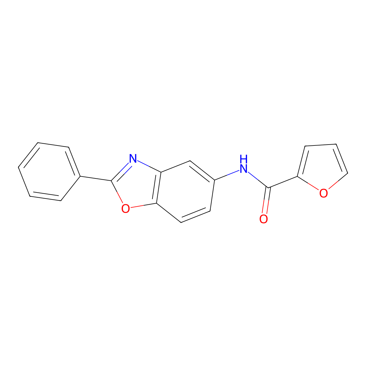 N-(2-phenyl-1,3-benzoxazol-5-yl)furan-2-carboxamide molecular structure, CAS 371116-39-1