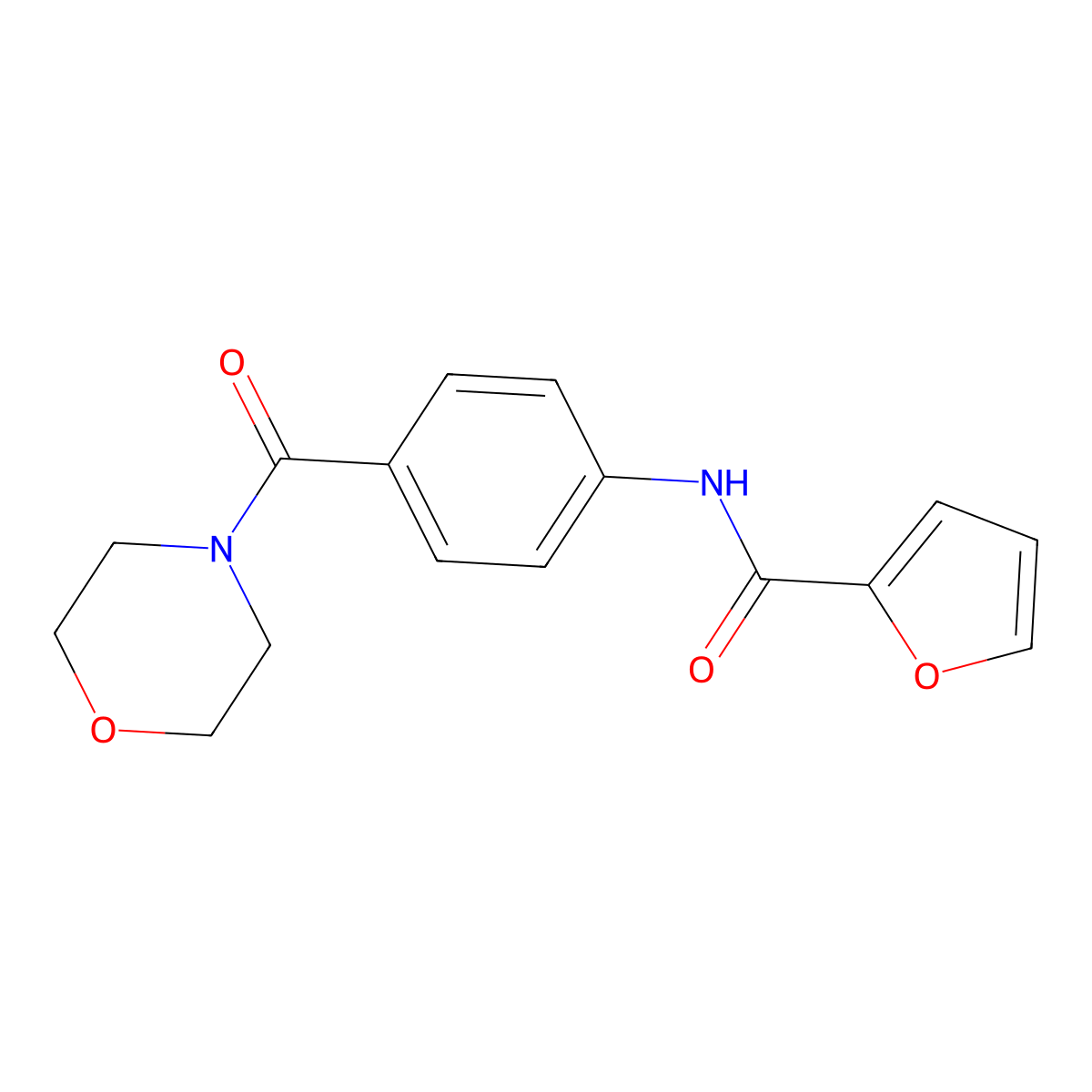 N-[4-(morpholine-4-carbonyl)phenyl]furan-2-carboxamide molecular structure, CAS 371118-53-5