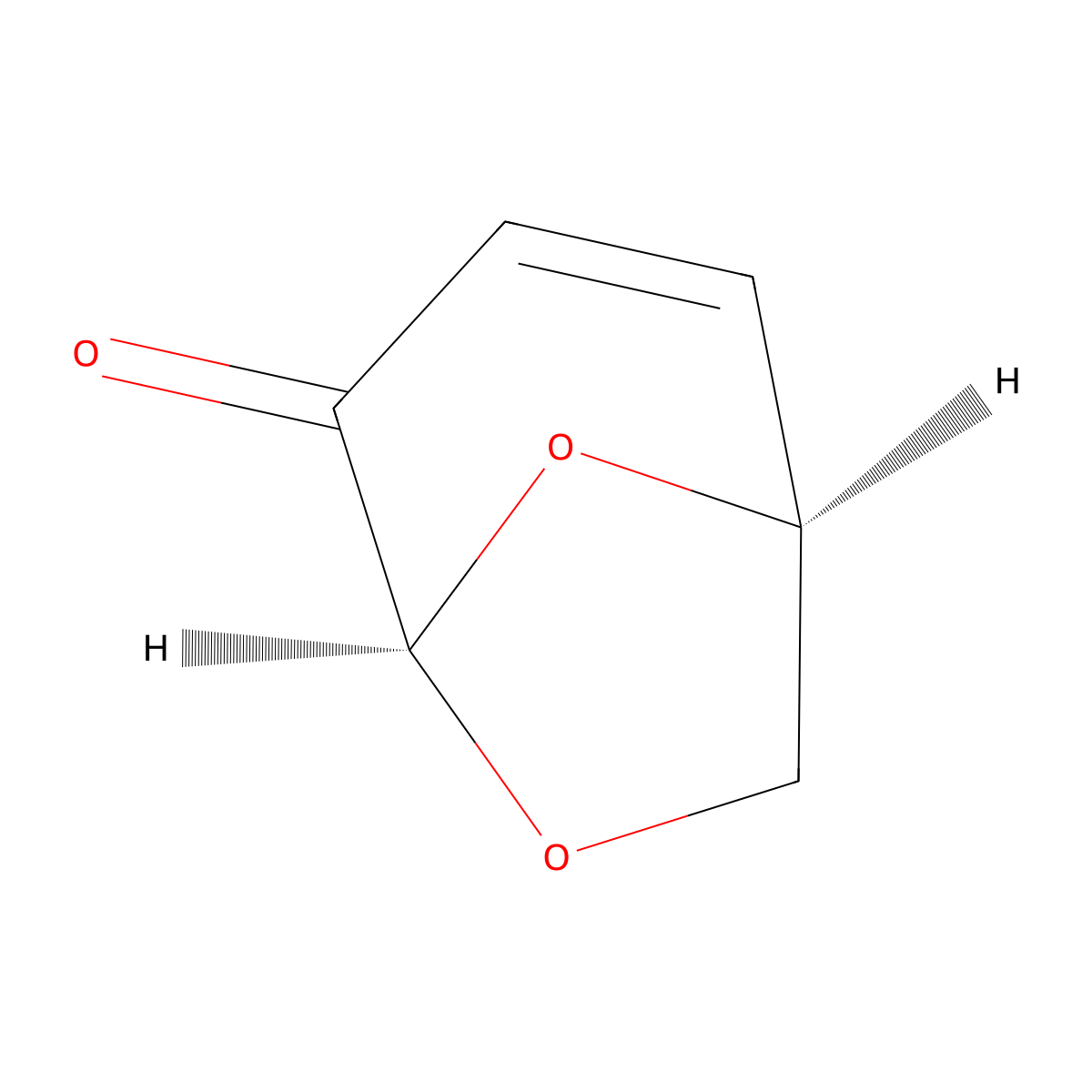 Levoglucosenone molecular structure, CAS 37112-31-5