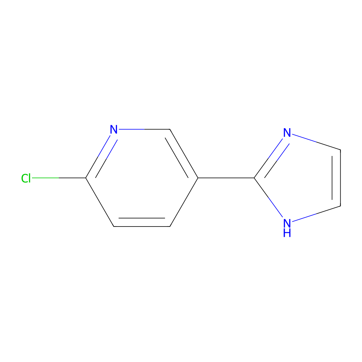 2-Chloro-5-(1h-imidazol-2-yl)-pyridine molecular structure, CAS 371121-84-5