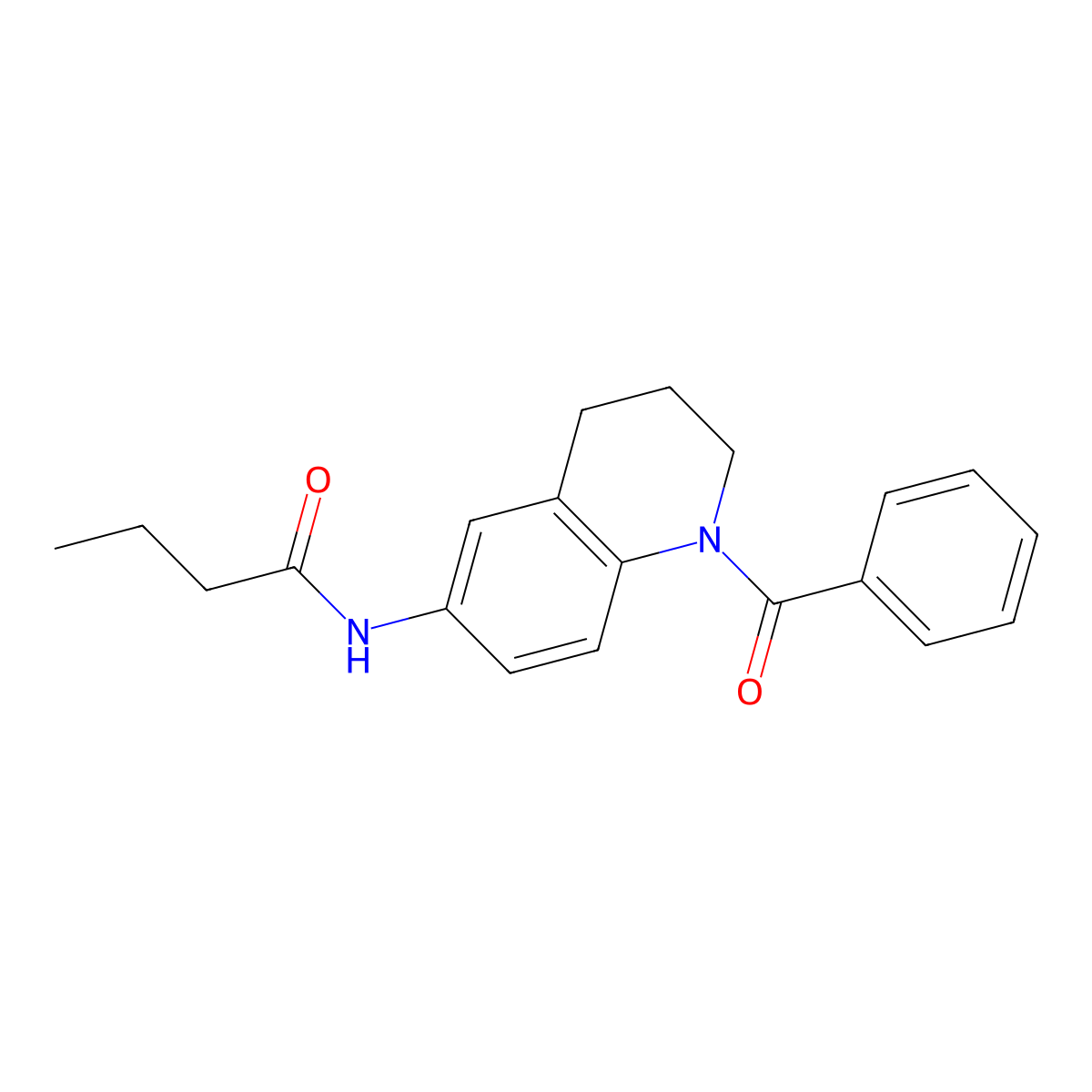 N-(1-benzoyl-1,2,3,4-tetrahydroquinolin-6-yl)butanamide molecular structure, CAS 371123-79-4