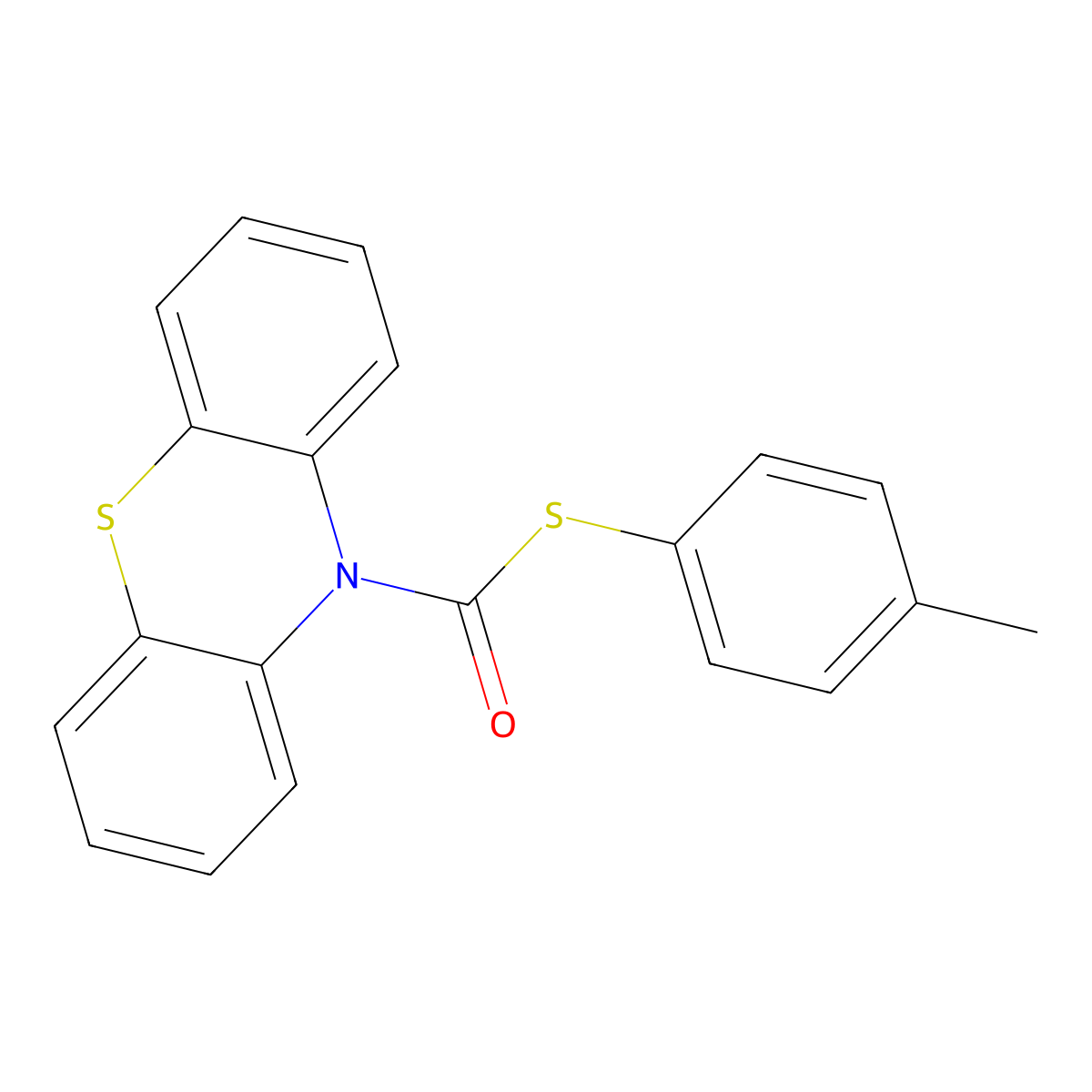 S-(4-methylphenyl) 10H-phenothiazine-10-carbothioate molecular structure, CAS 371129-31-6
