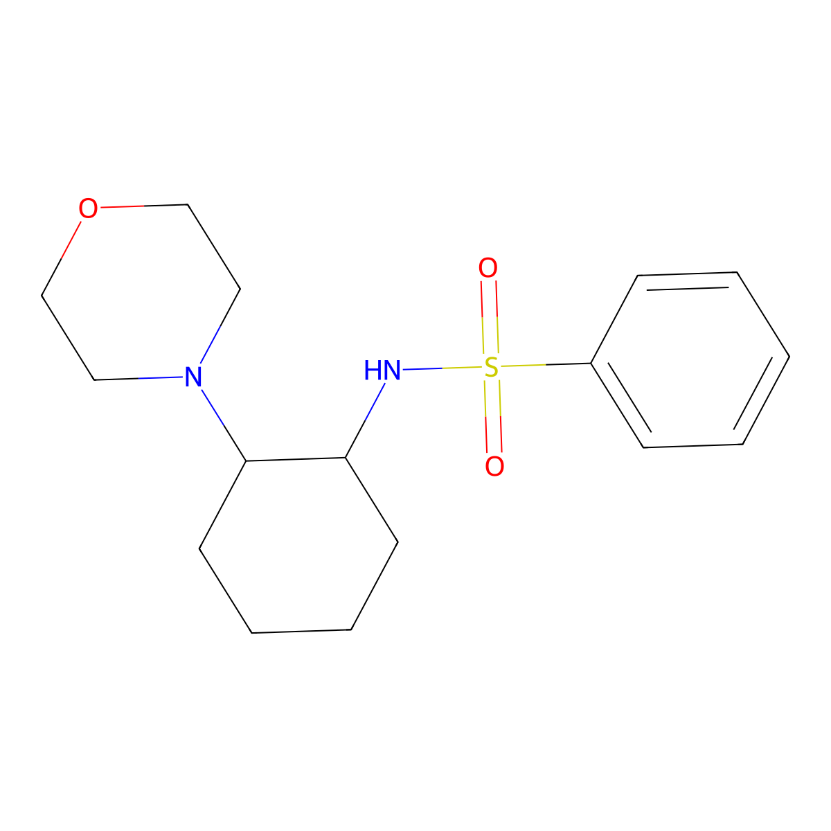 N-[2-(morpholin-4-yl)cyclohexyl]benzenesulfonamide molecular structure, CAS 371129-63-4