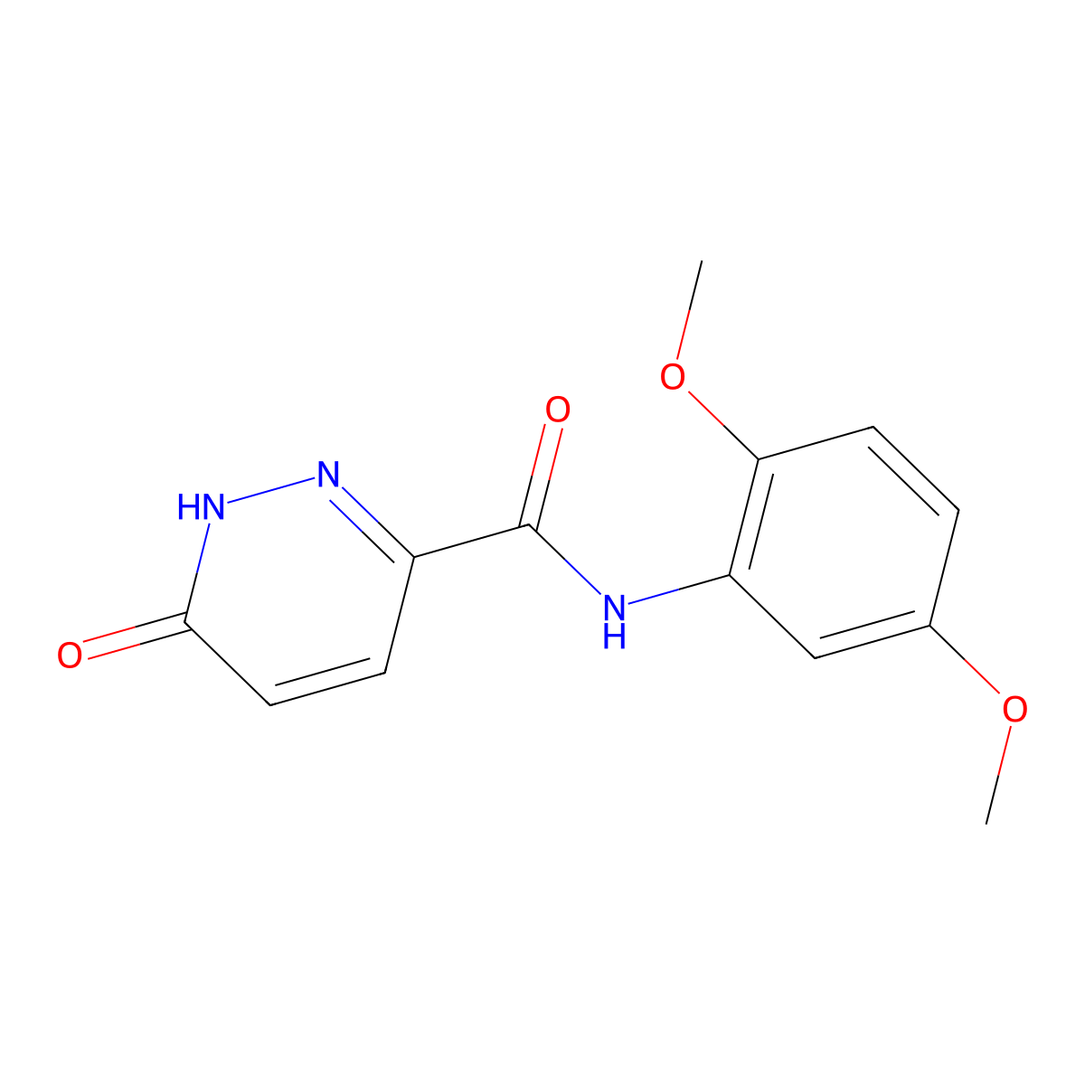 N-(2,5-dimethoxyphenyl)-6-oxo-1,6-dihydropyridazine-3-carboxamide molecular structure, CAS 371129-90-7