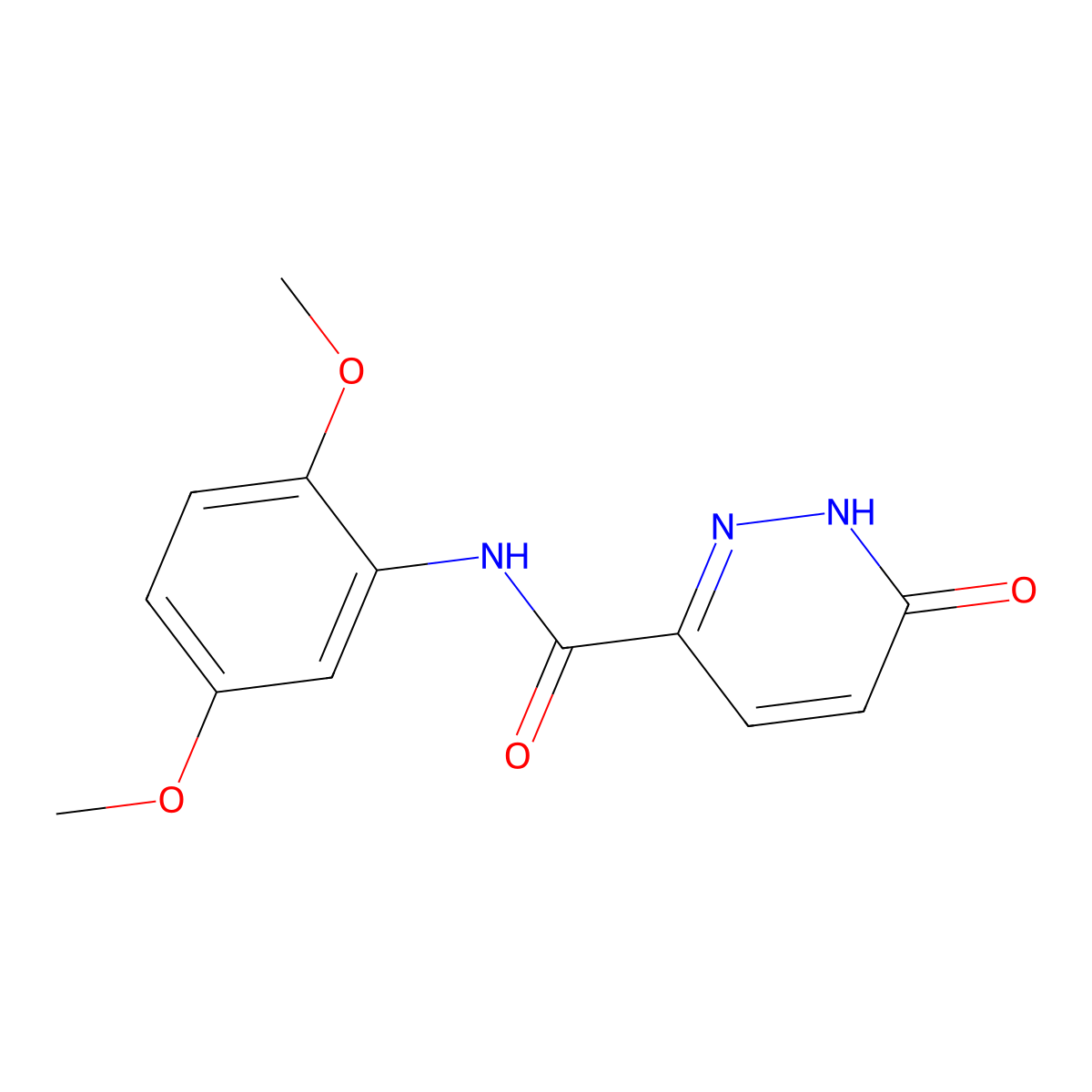 N-(2,5-dimethoxyphenyl)-6-oxo-1,6-dihydropyridazine-3-carboxamide molecular structure, CAS 371129-90-7