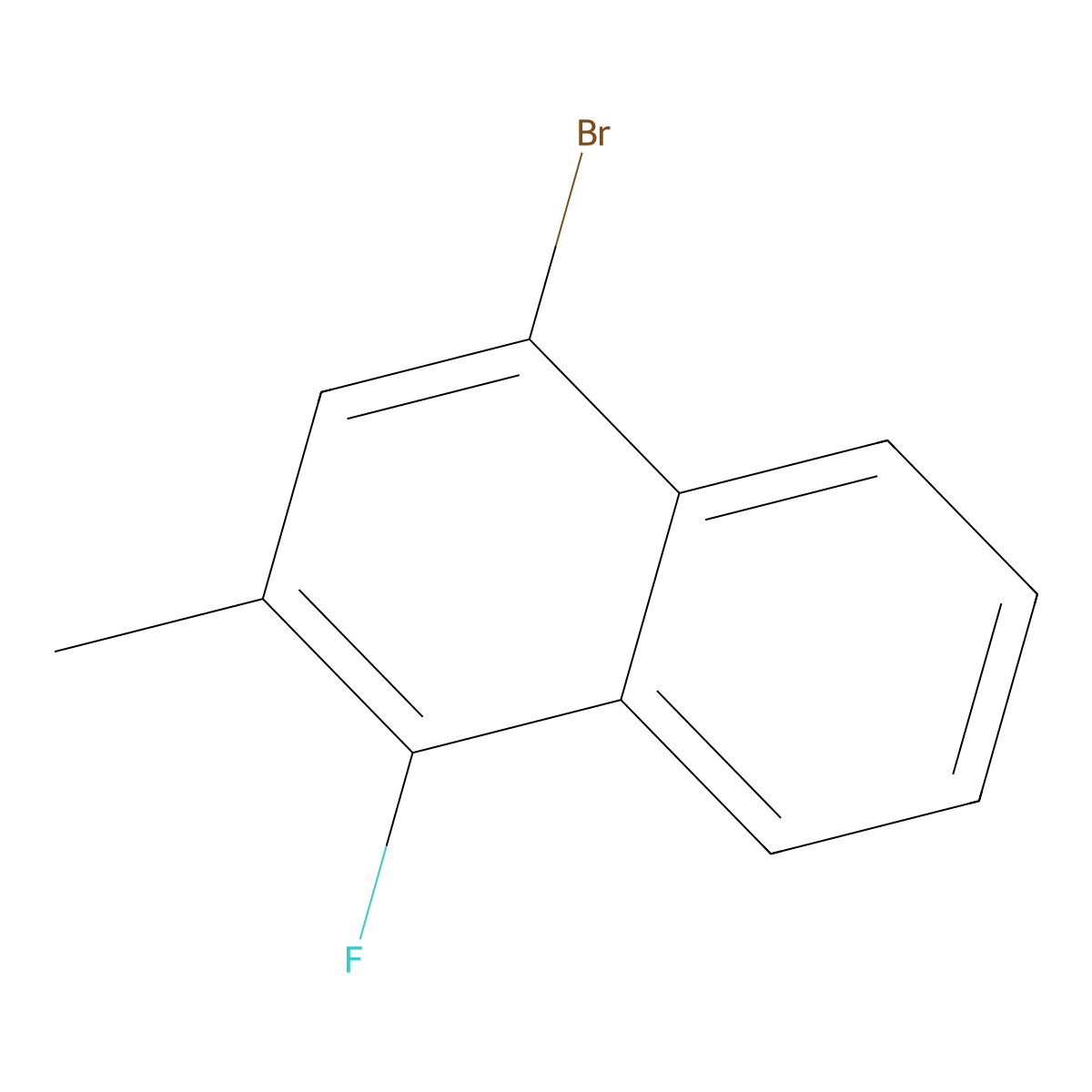 4-Bromo-1-fluoro-2-methylnaphthalene molecular structure, CAS 37113-05-6