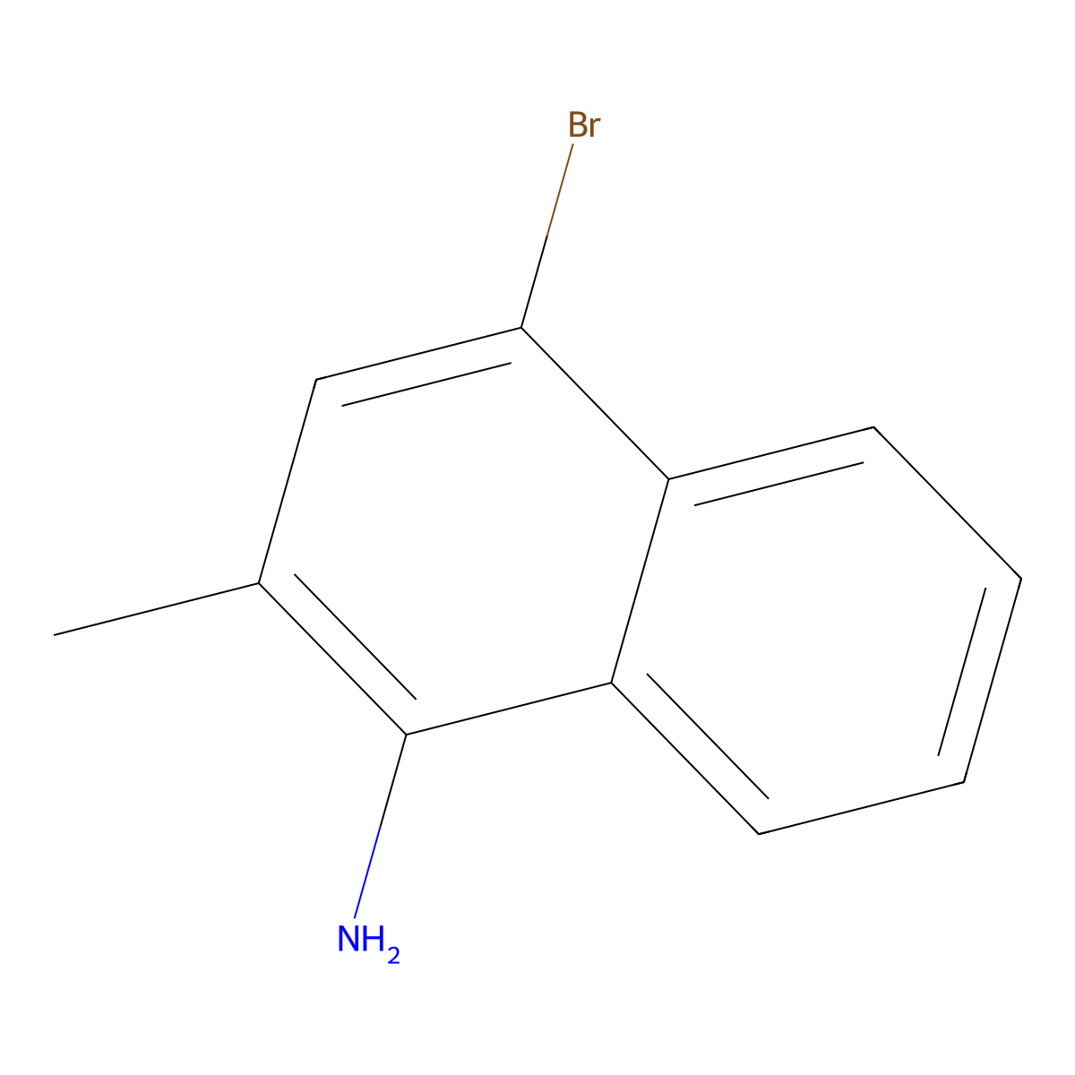 4-Bromo-2-methylnaphthalen-1-amine molecular structure, CAS 37113-08-9