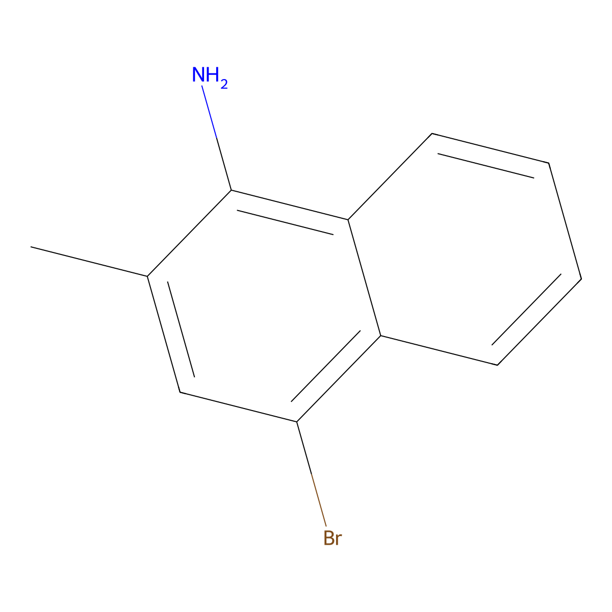 4-Bromo-2-methylnaphthalen-1-amine molecular structure, CAS 37113-08-9