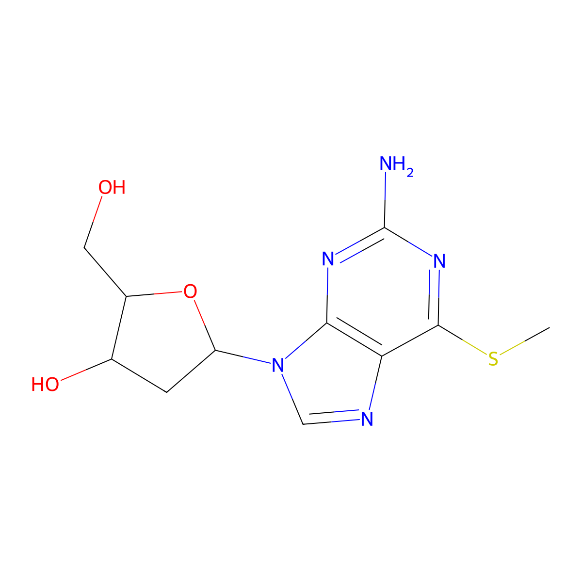 2'-Deoxy-6-methylthioguanosine molecular structure, CAS 37113-42-1