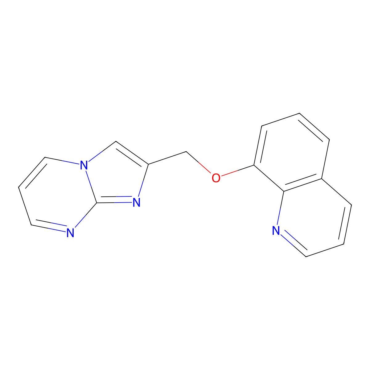 8-(Imidazo[1,2-a]pyrimidin-2-ylmethoxy)quinoline molecular structure, CAS 371132-11-5