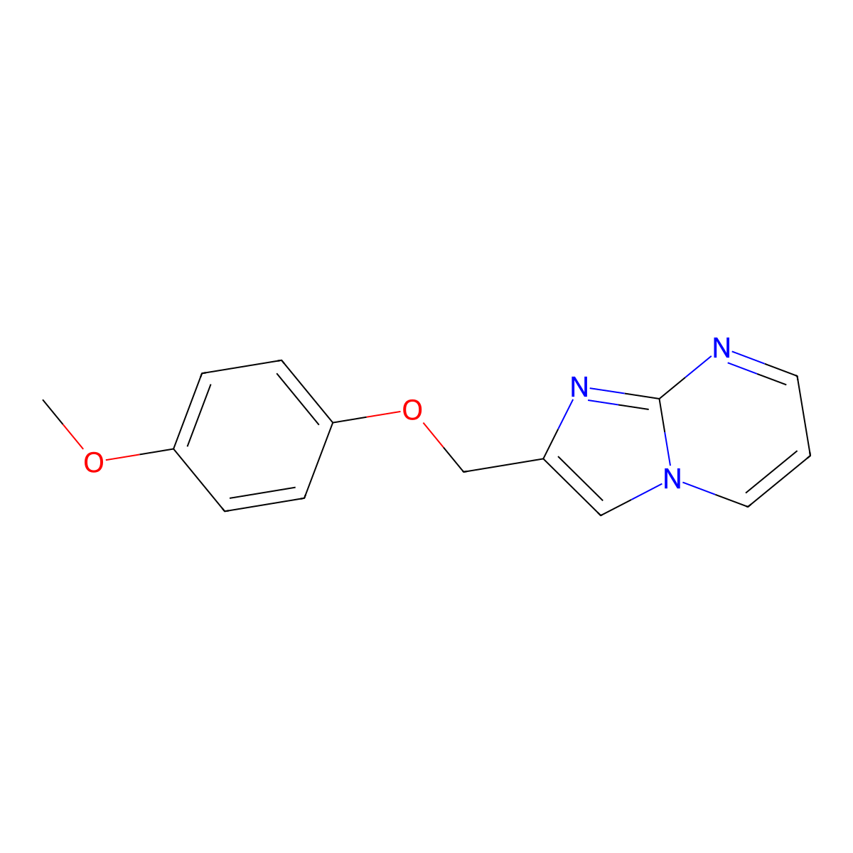 2-[(4-Methoxyphenoxy)methyl]imidazo[1,2-a]pyrimidine molecular structure, CAS 371134-11-1